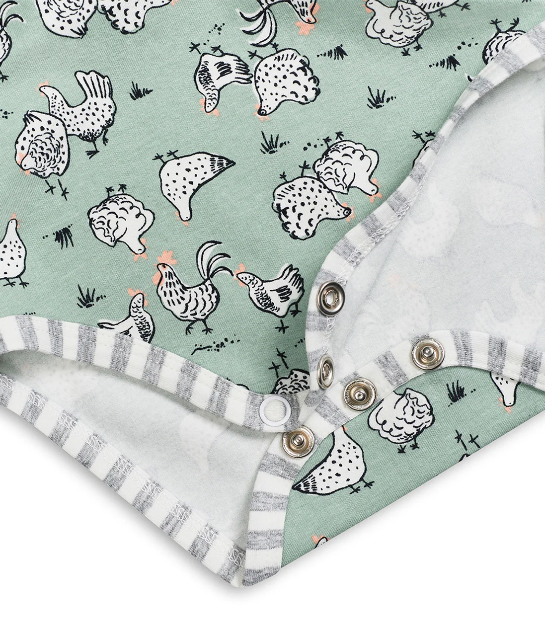 Bodysuit Long Sleeve Cotton Olive Chicken Run - Image 6