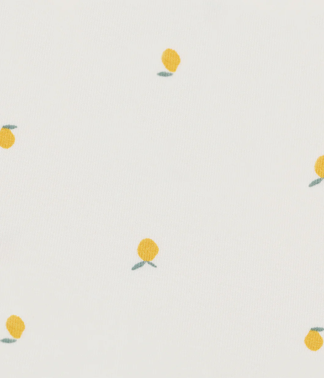 Bodysuit Long Sleeve Viscose from Bamboo Cream Lemons - Image 4