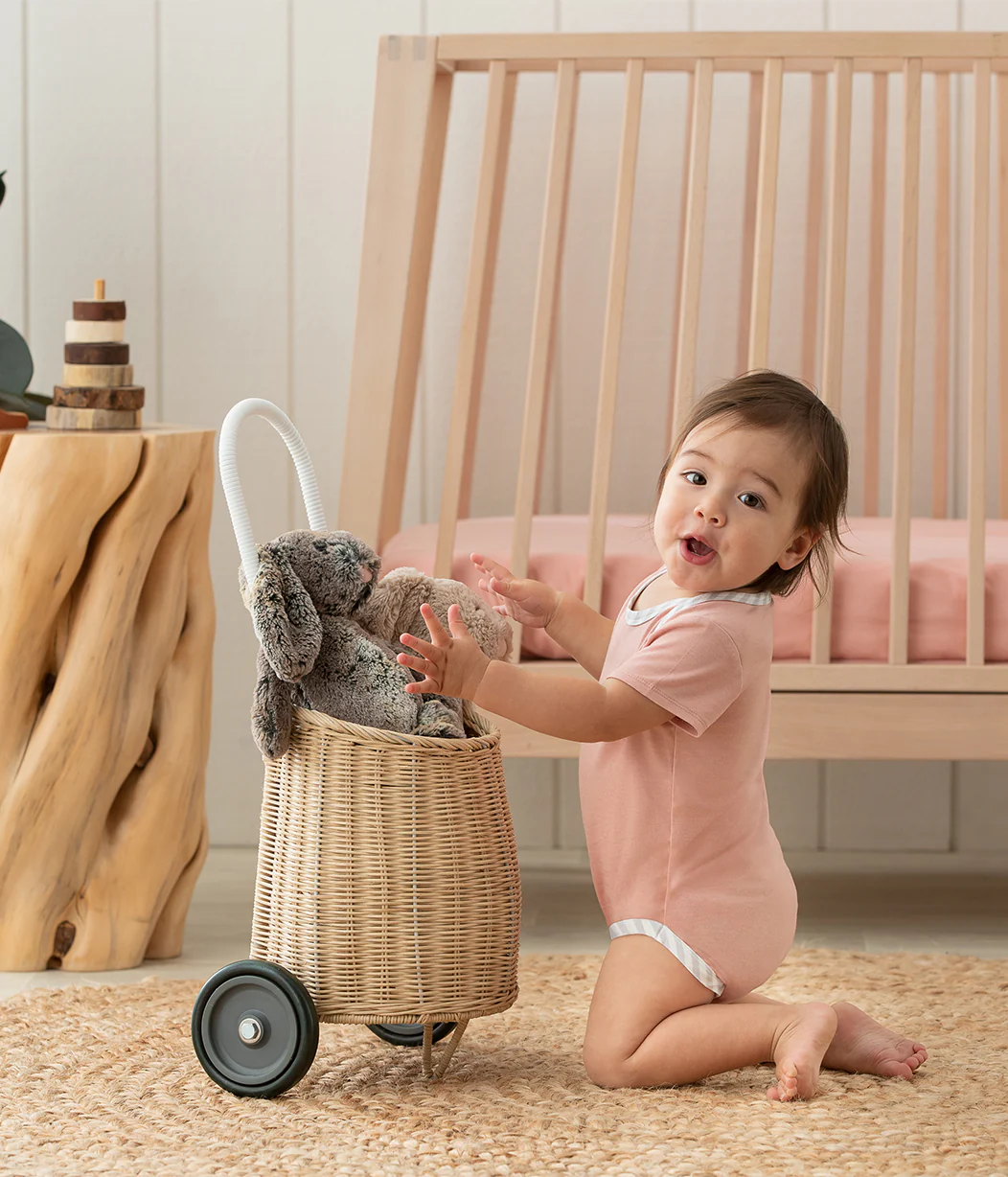 2-in-1 Waterproof Sheet & Mattress Protector Sheet Cot/Crib Tencel Pink - Image 4