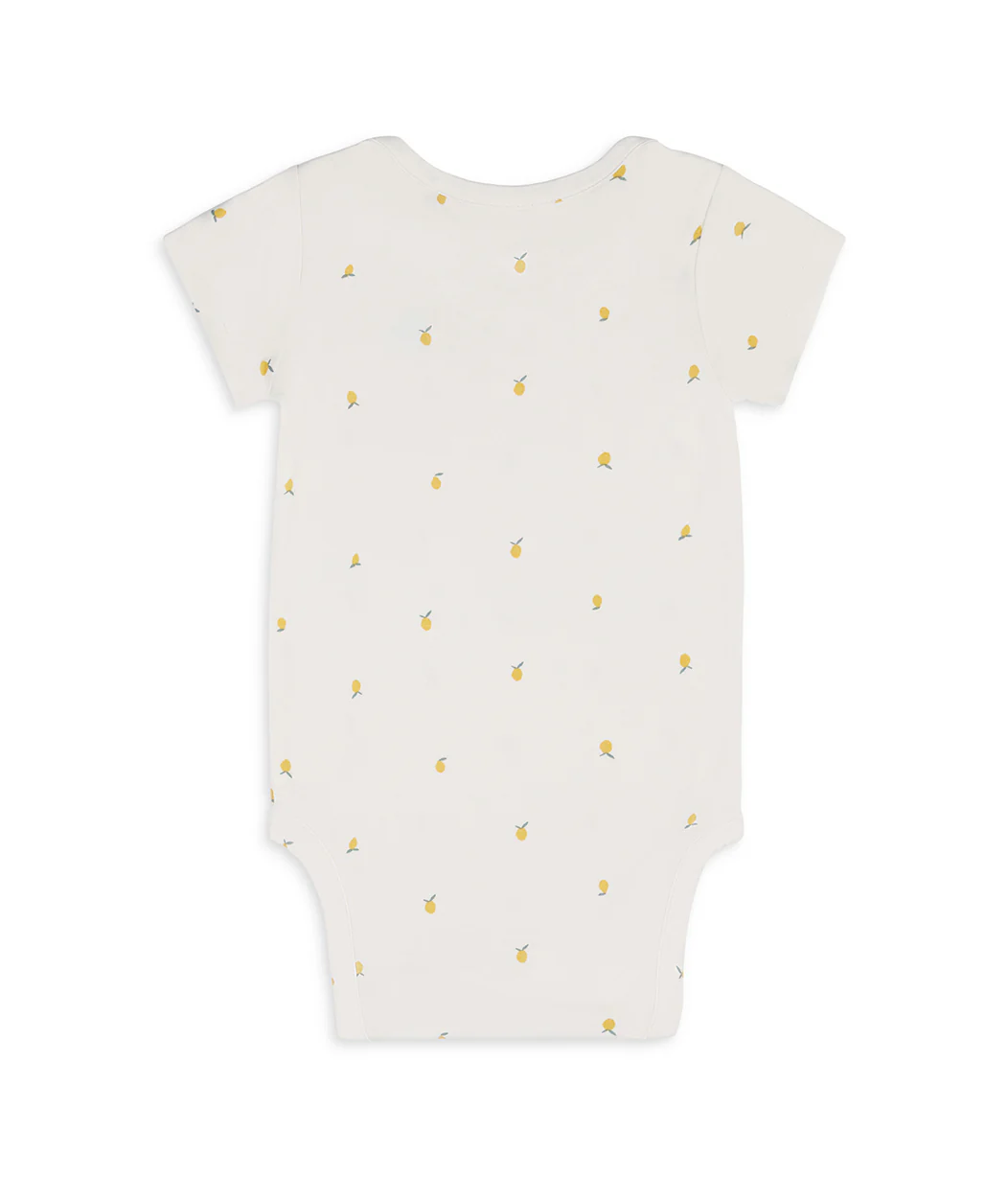 Bodysuit Short Sleeve Viscose from Bamboo Cream Lemons - Image 3