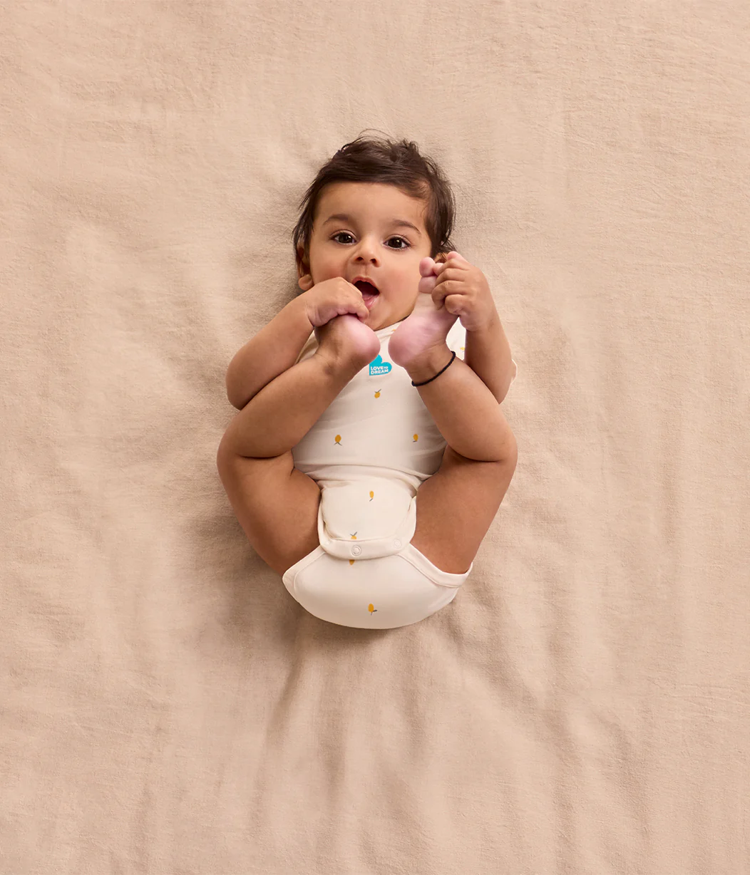 Bodysuit Short Sleeve Viscose from Bamboo Cream Lemons - Image 6