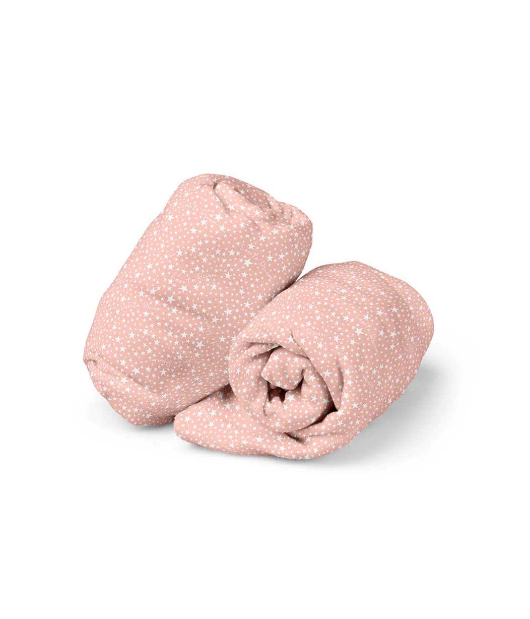 Fitted Cot/Crib Sheet Twin Pack Cotton Pink - Image 3