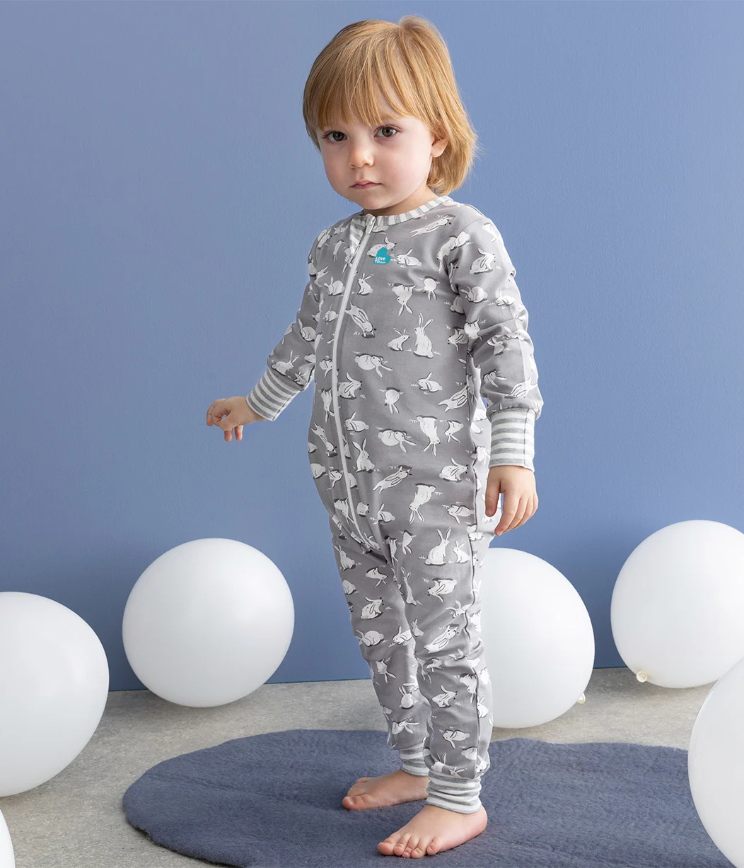 Footless Romper Cotton Grey Cottontail - Image 7