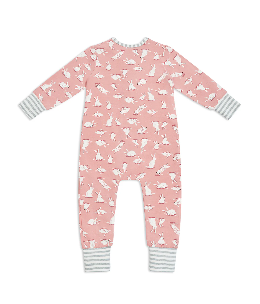 Footless Romper Cotton Pink Cottontail - Image 6