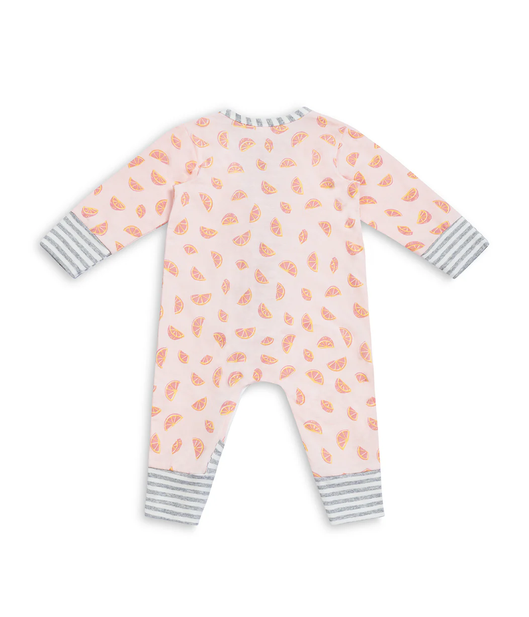 Footless Romper Cotton Pink Sliced - Image 6