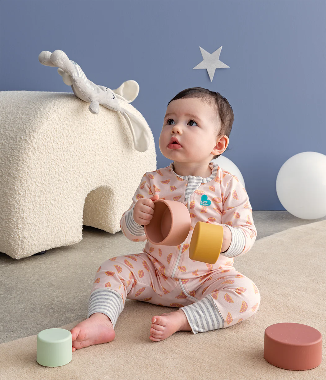 Footless Romper Cotton Pink Sliced - Image 7