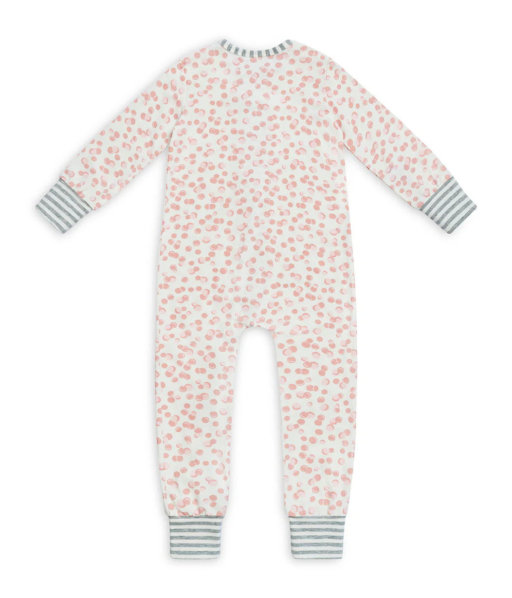 Footless Romper Cotton Rose Bubbles - Image 6