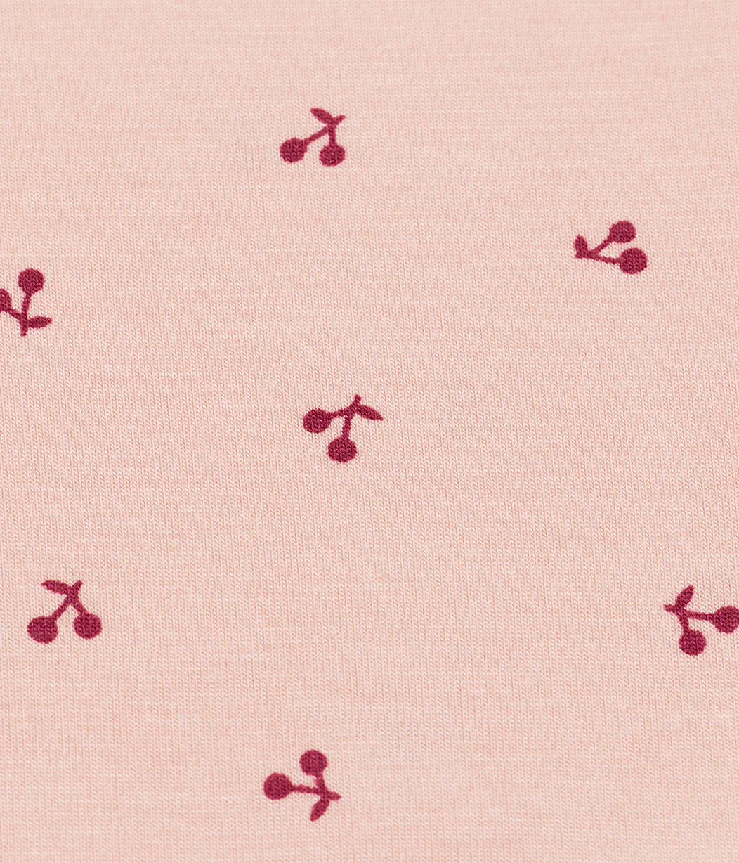 Kids Pyjama Set Long Sleeve Viscose from Bamboo Blush Cherries - Image 3