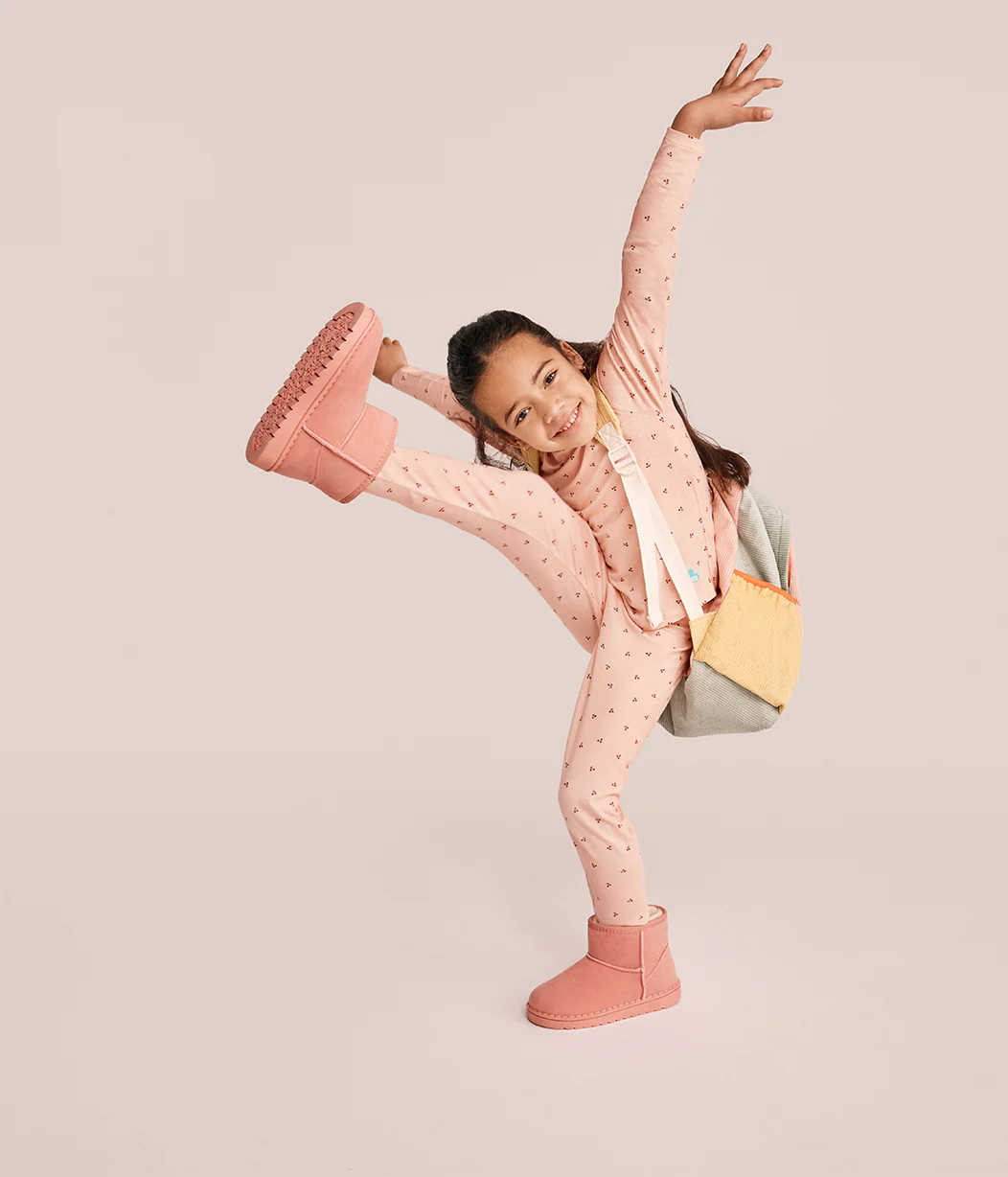 Kids Pyjama Set Long Sleeve Viscose from Bamboo Blush Cherries - Image 5