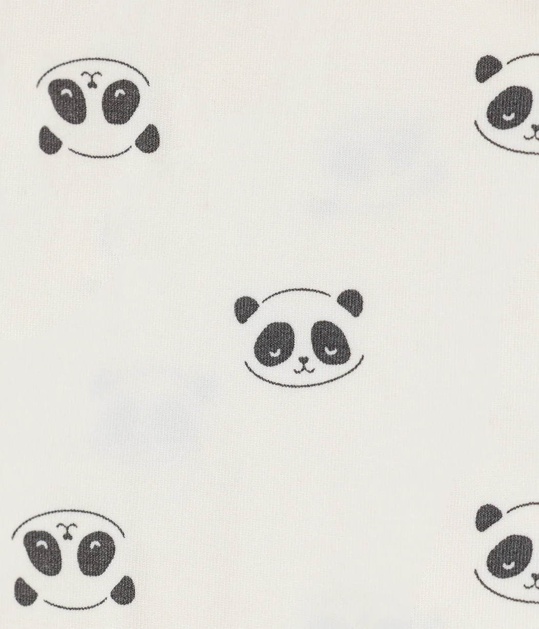 Kids Pyjama Set Long Sleeve Viscose from Bamboo Cream Sleepy Pandas - Image 3