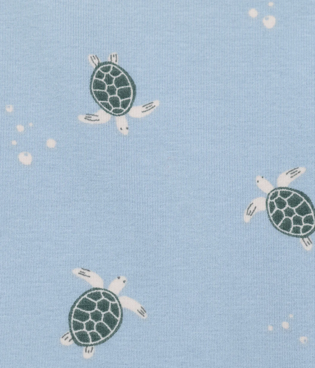 Kids Pyjama Set Long Sleeve Viscose from Bamboo Mist Blue Turtally - Image 3