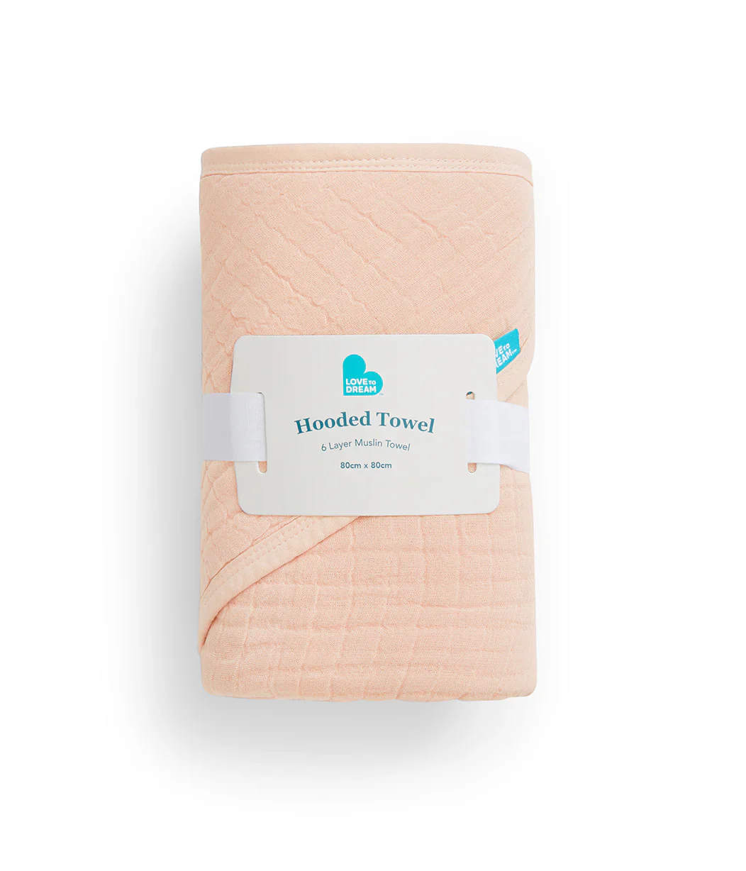 Newborn Essentials Bundle | Swaddle Up 1.0 TOG | Bib | Wash Cloth | Burp Cloth | Hooded Towel | Rose - Image 4