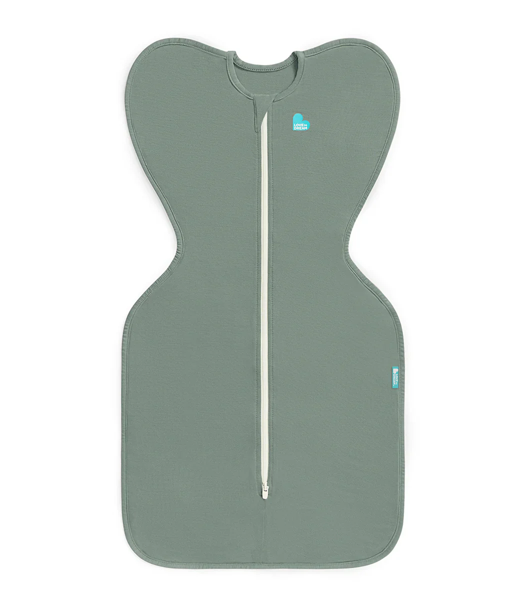 Newborn Essentials Bundle | Swaddle Up 1.0 TOG | Bib | Wash Cloth | Burp Cloth | Hooded Towel | Olive - Image 3