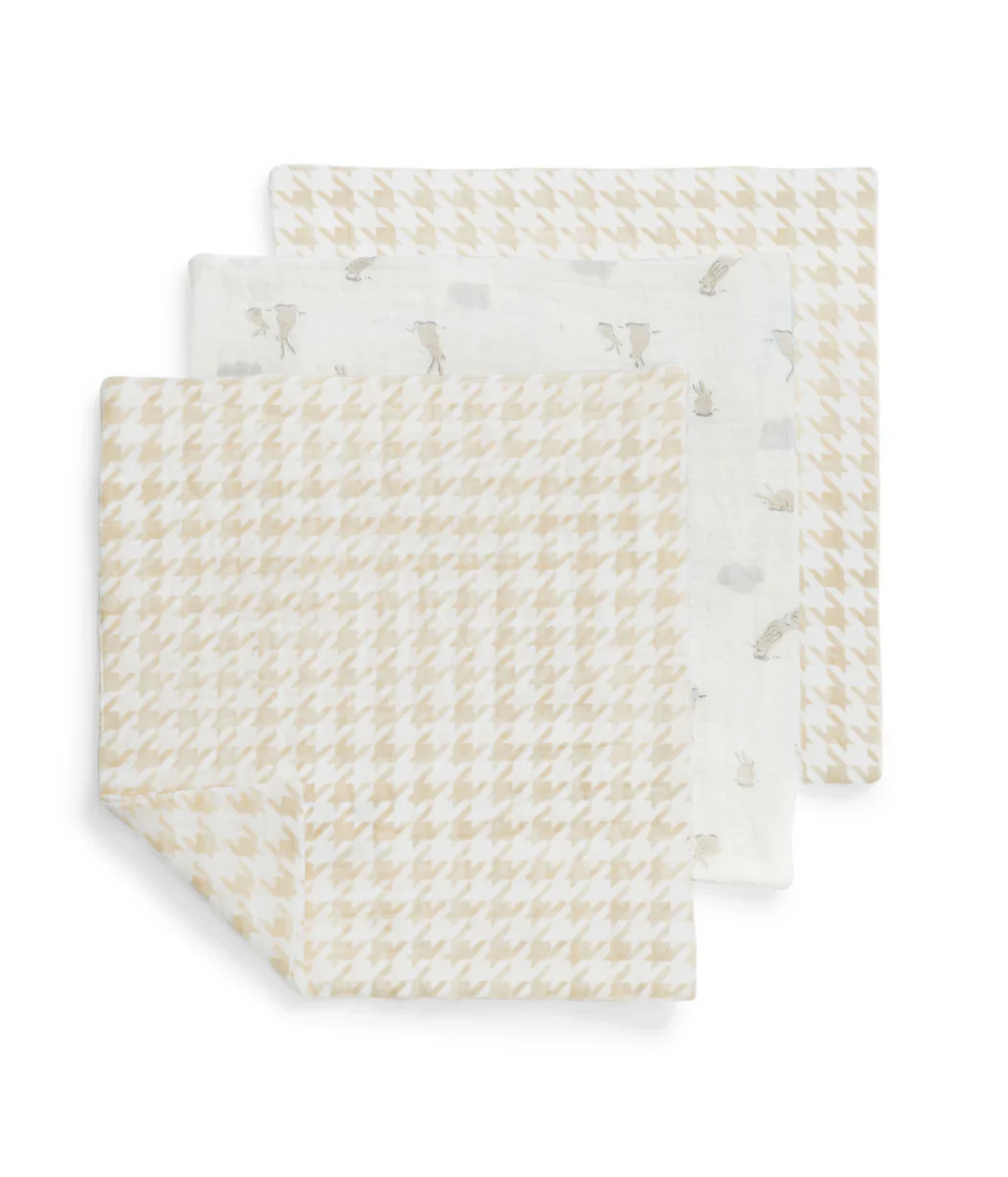 Baby Bath Bundle | Hooded Towel, Wash Cloth | Cloud Bunnies - Image 3