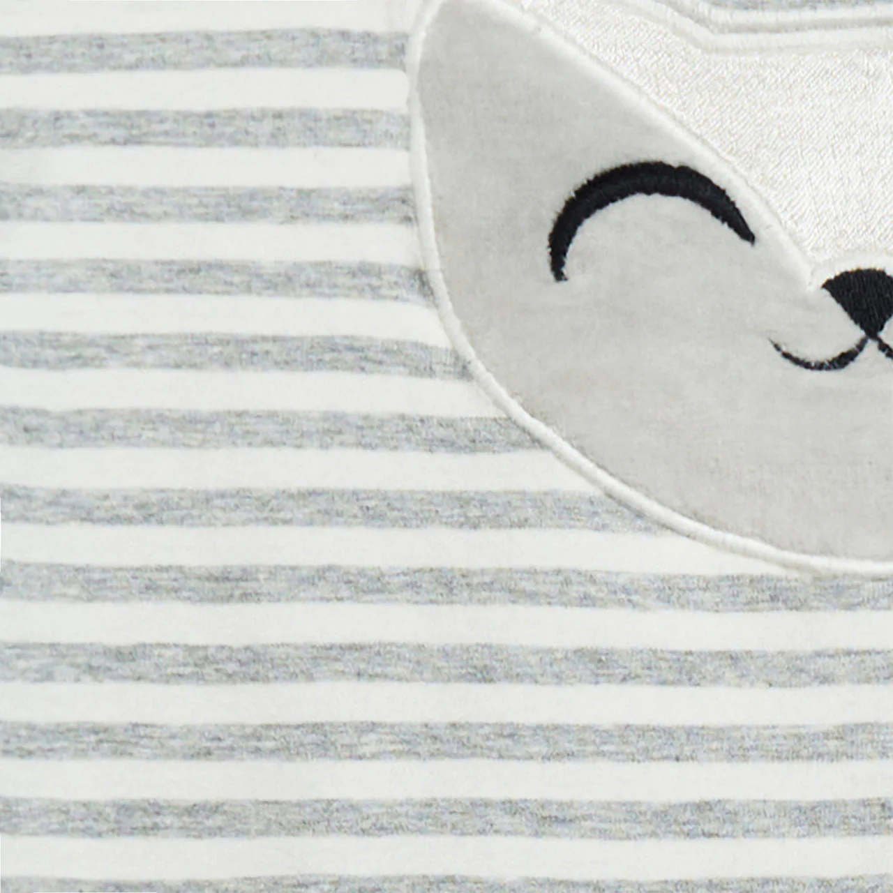 Self-Soothing Footless Romper Cotton Grey Stevie The Bunny™ - Image 3