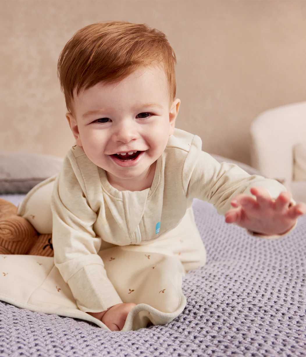 Sleep Bag Long Sleeve 1.5 TOG Cotton Oatmeal Twigs - Image 6