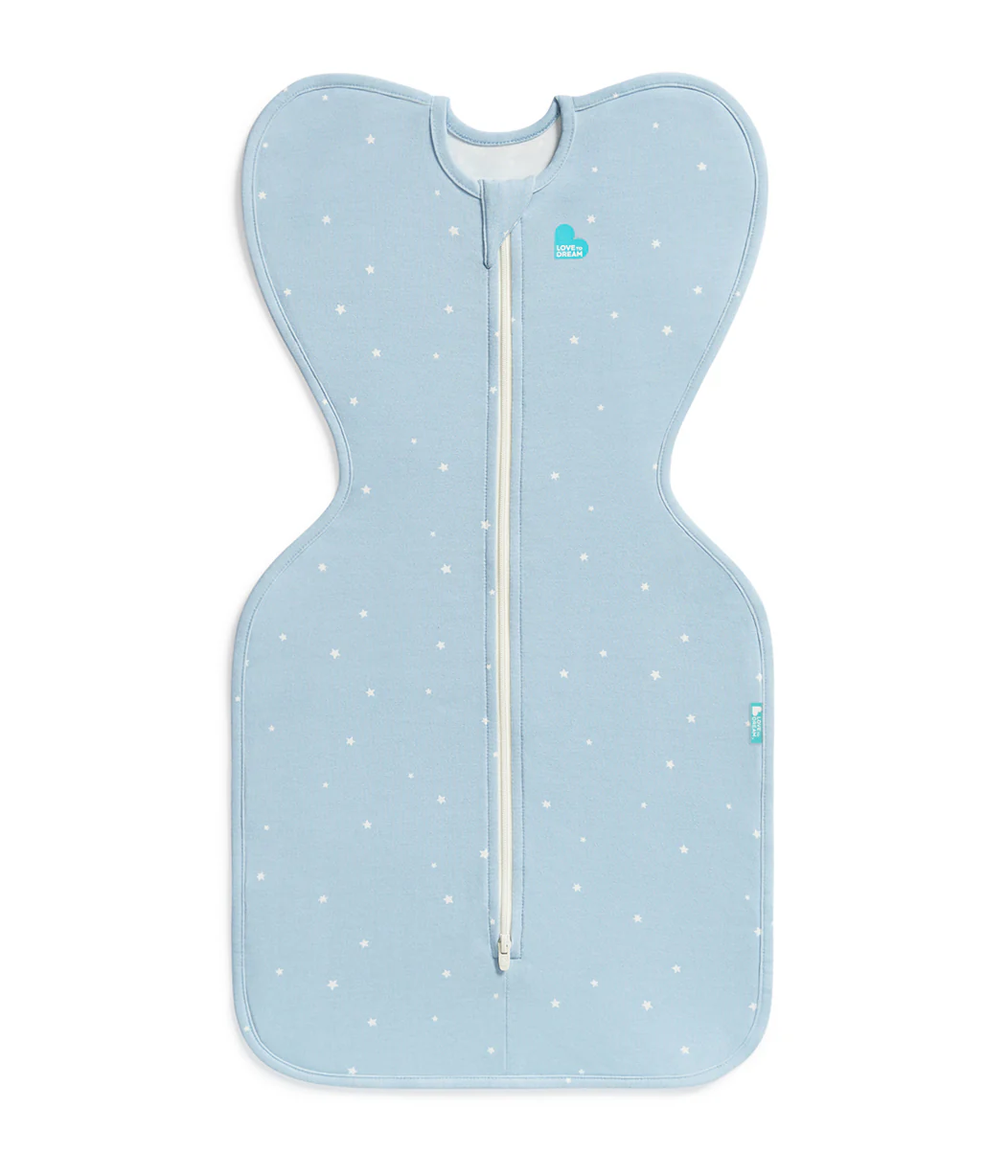 Sleep Machine Swaddle Up Starter Bundle | 1.0 TOG | Powder Blue Twinkle | Storm Blue - Image 3