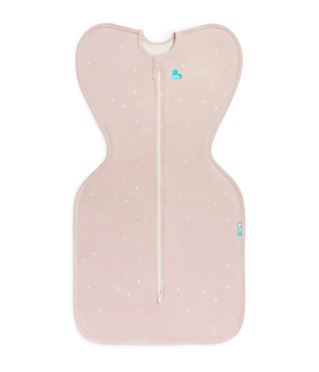 Sleep Machine Swaddle Up Starter Bundle | 1.0 TOG | Powder Pink Twinkle | Light Rose - Image 3