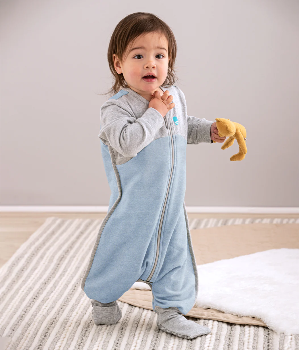 Sleep Suit Long Sleeve 1.0 TOG Organic Cotton Dusty Blue - Image 5