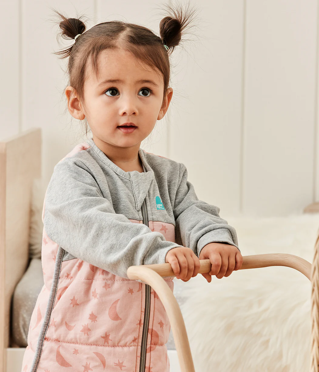 Sleep Suit Long Sleeve 2.5 TOG Cotton Pink Moonlight - Image 6