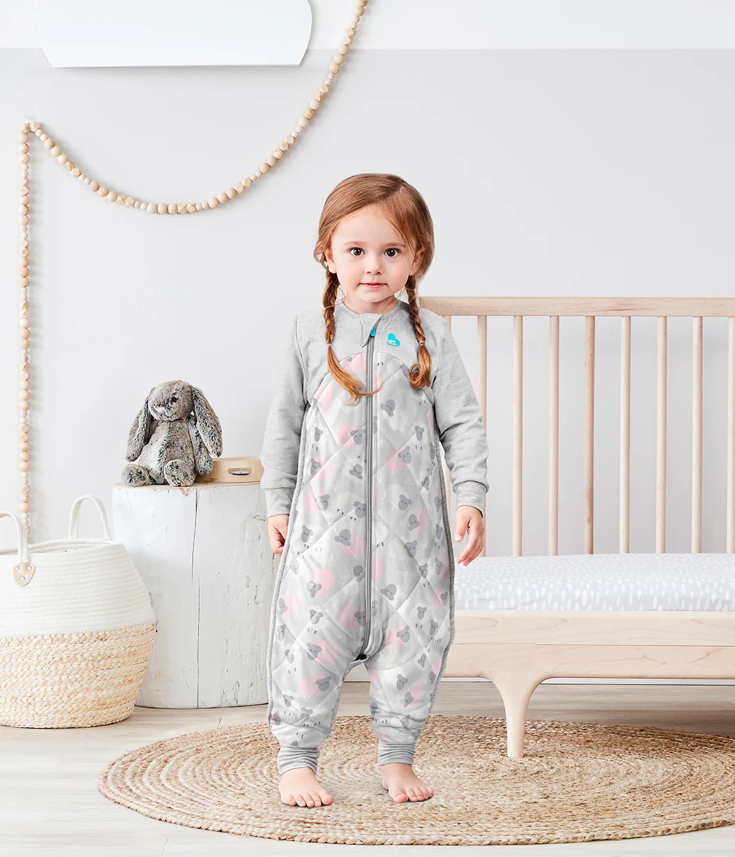 Sleep Suit Long Sleeve 2.5 TOG Organic Cotton/Merino Wool Rose Sheep - Image 5