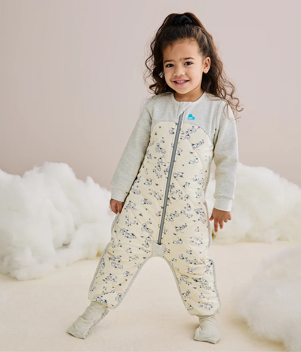 Sleep Suit Long Sleeve 3.5 TOG Organic Cotton/Merino Wool Sand Sheep Life - Image 5