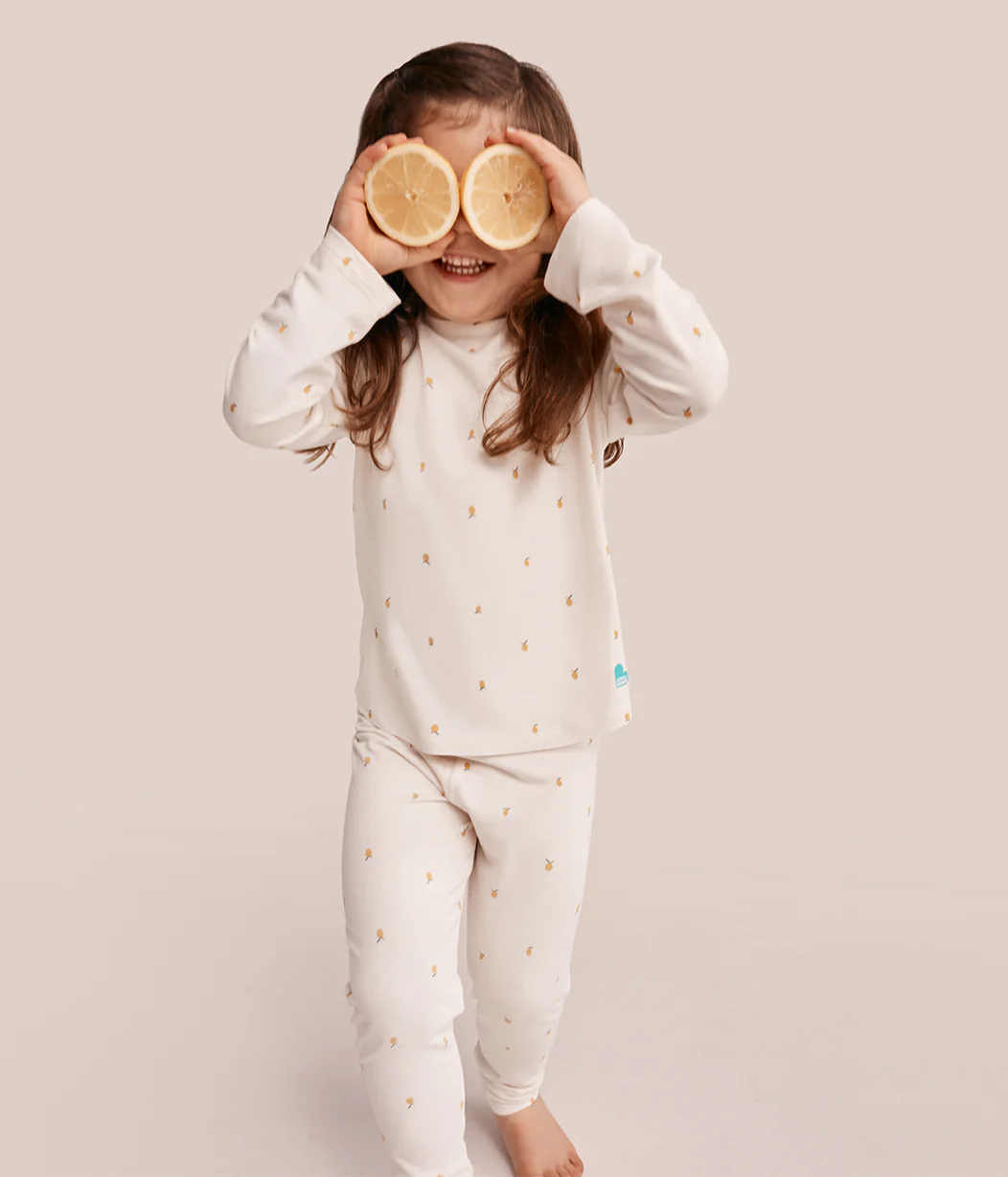 Sleep Suit & Pyjama Bundle | 1.0 TOG | Houndstooth | Lemons - Image 4