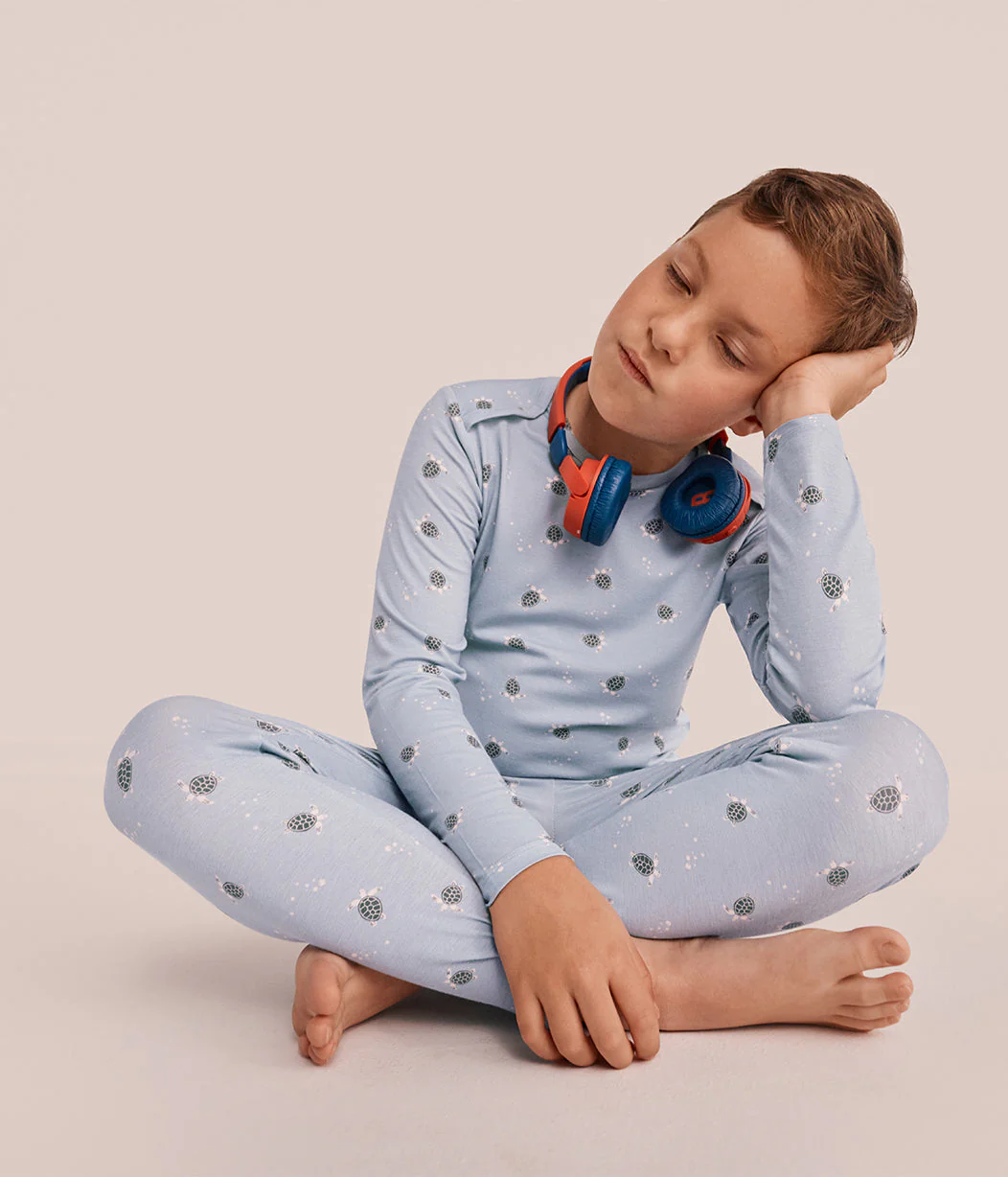 Sleep Suit & Pyjama Bundle | 1.0 TOG | Powder Blue Twinkle | Blue Turtally - Image 4
