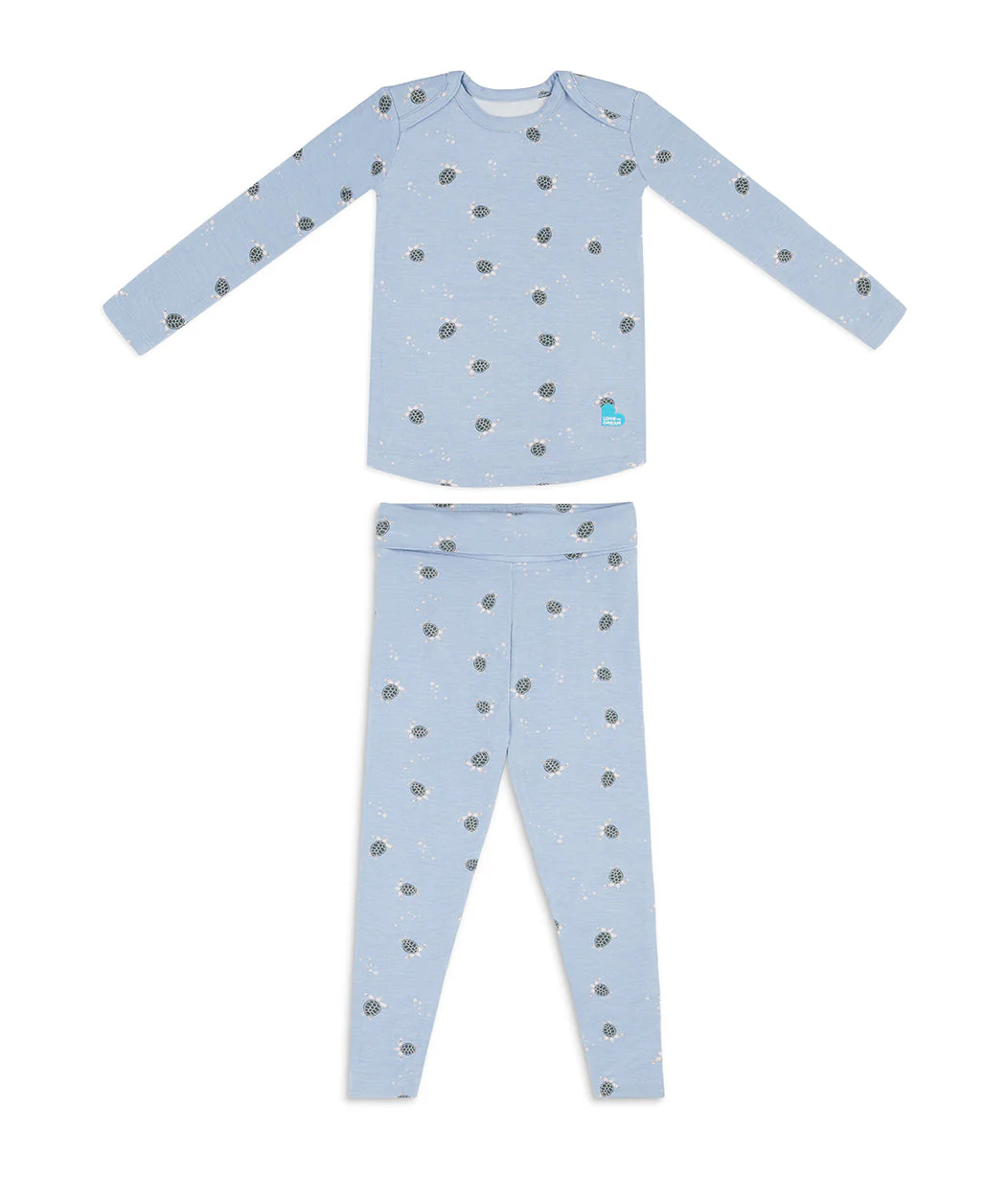 Sleep Suit & Pyjama Bundle | 1.0 TOG | Powder Blue Twinkle | Blue Turtally - Image 5