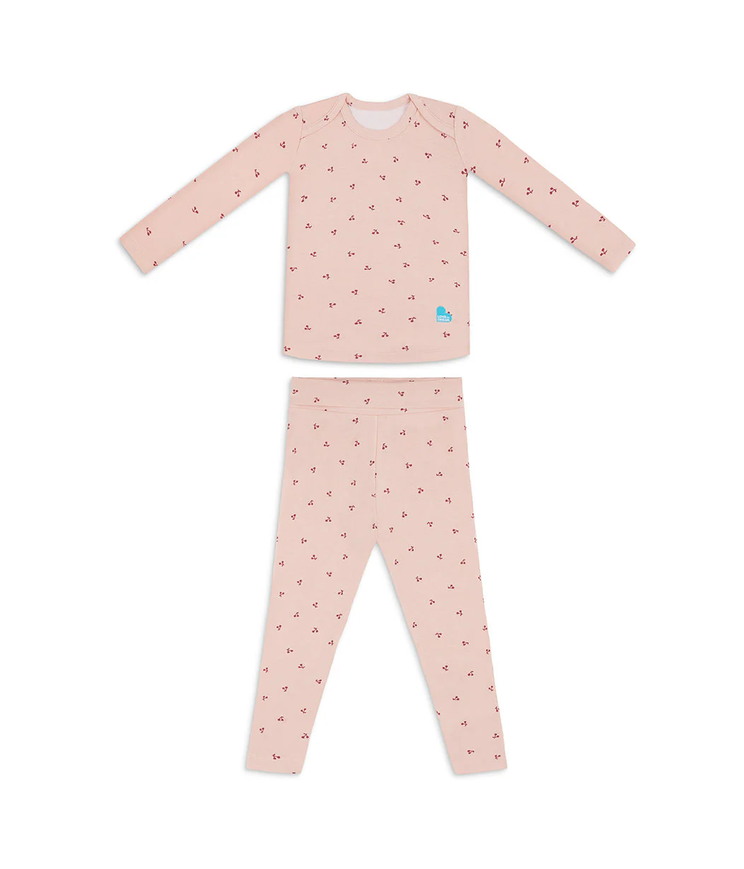 Sleep Suit & Pyjama Bundle | 1.0 TOG | Powder Pink Twinkle | Blush Cherries - Image 5