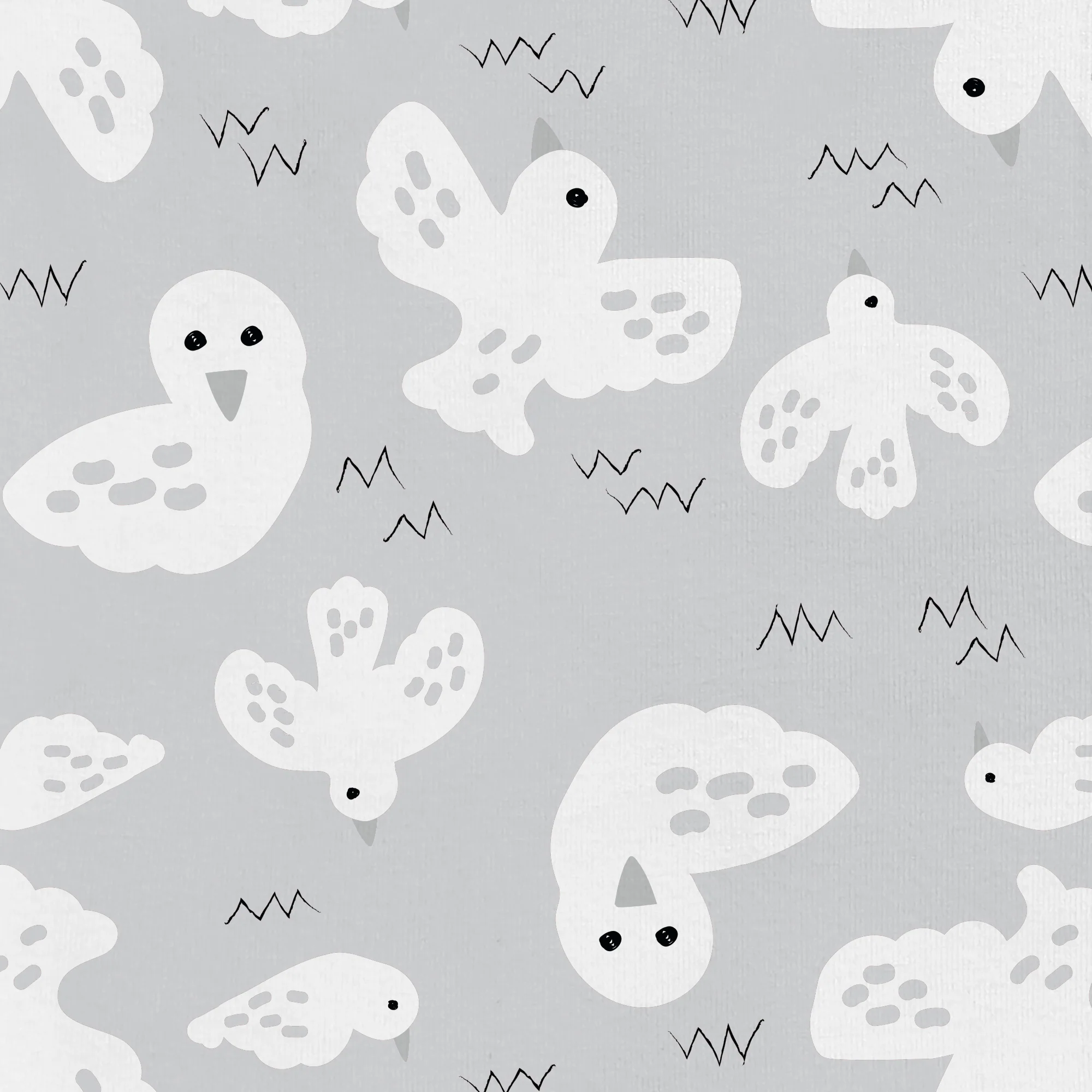 Sleep Bag Short Sleeve 1.0 TOG Organic Cotton Grey Doves - Image 3