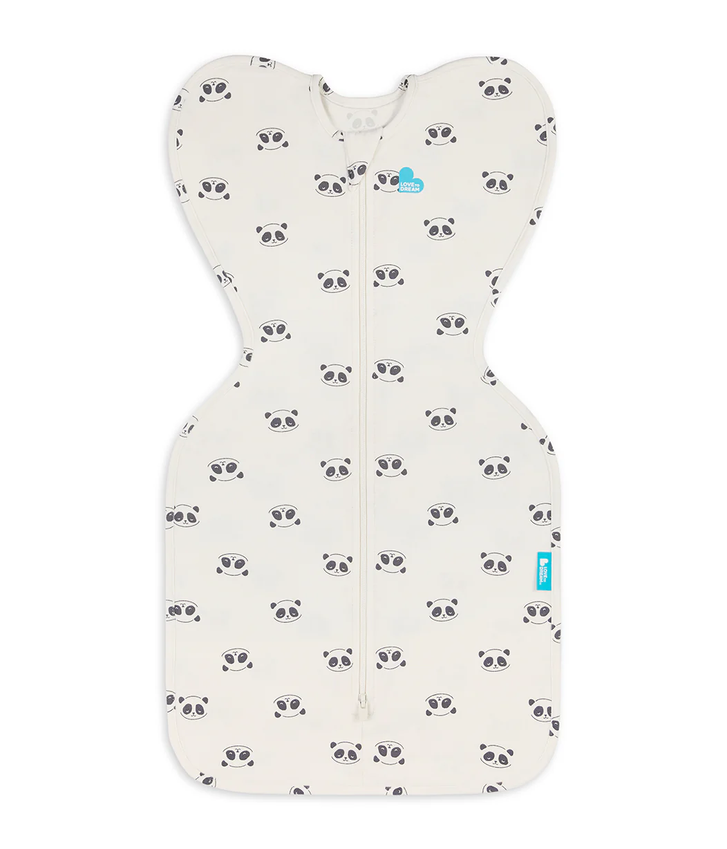 Swaddle Up & Romper Bundle | 1.0 TOG | Bamboo | Cream Sleepy Pandas - Image 3