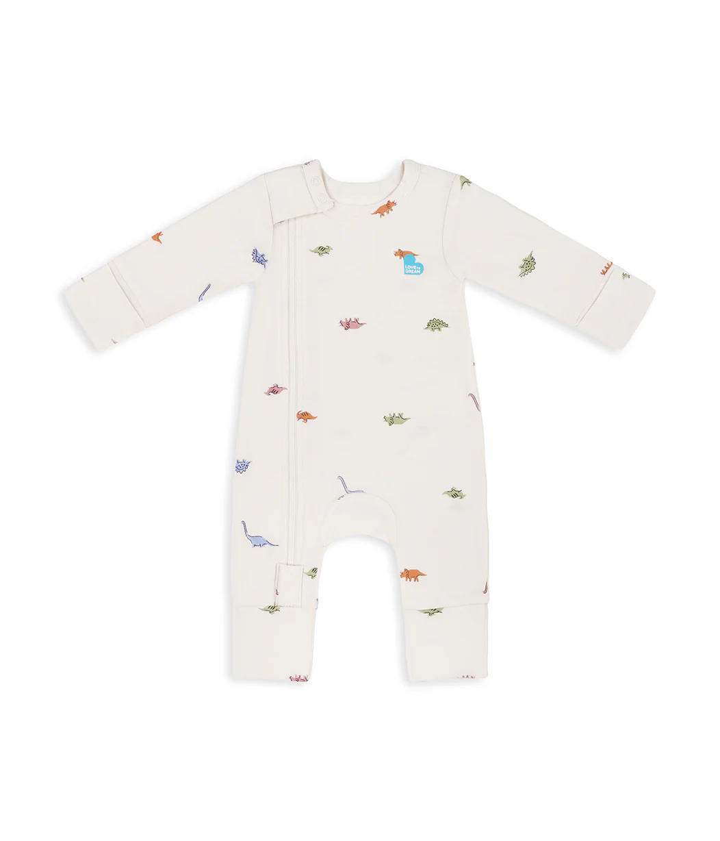 Swaddle Up & Romper Bundle | 1.0 TOG | Bamboo | Navy | Cream Dino Snore - Image 5