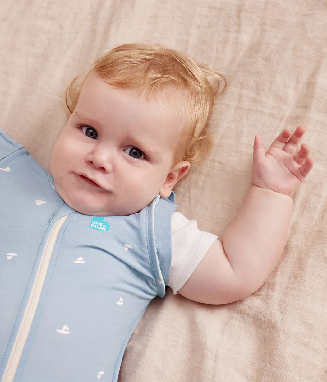 Swaddle Up™ Transition Bag 1.0 TOG Viscose from Bamboo Mist Blue Boats - Image 6