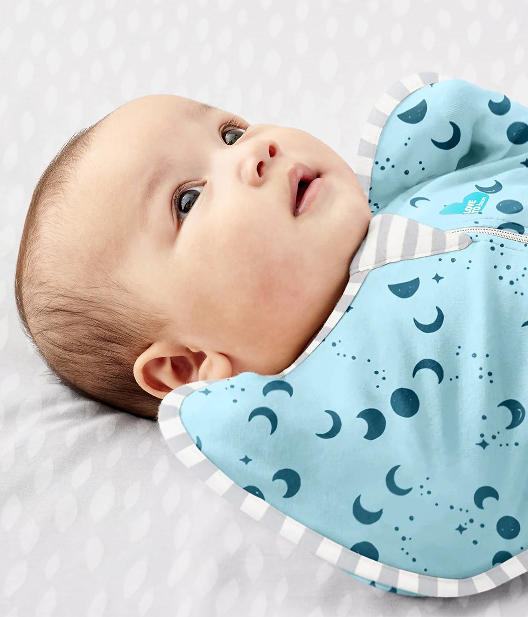 Swaddle Up™ 0.2 TOG Viscose from Bamboo Blue Moonscape - Image 4