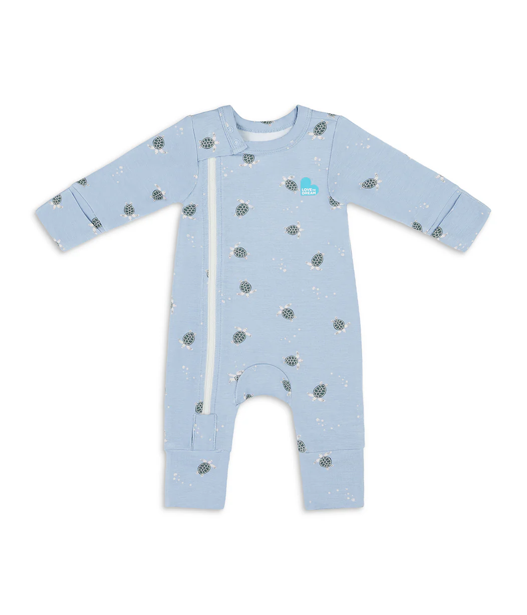 Swaddle Up & Romper Bundle | 1.0 TOG | Bamboo | Blue Turtally - Image 5